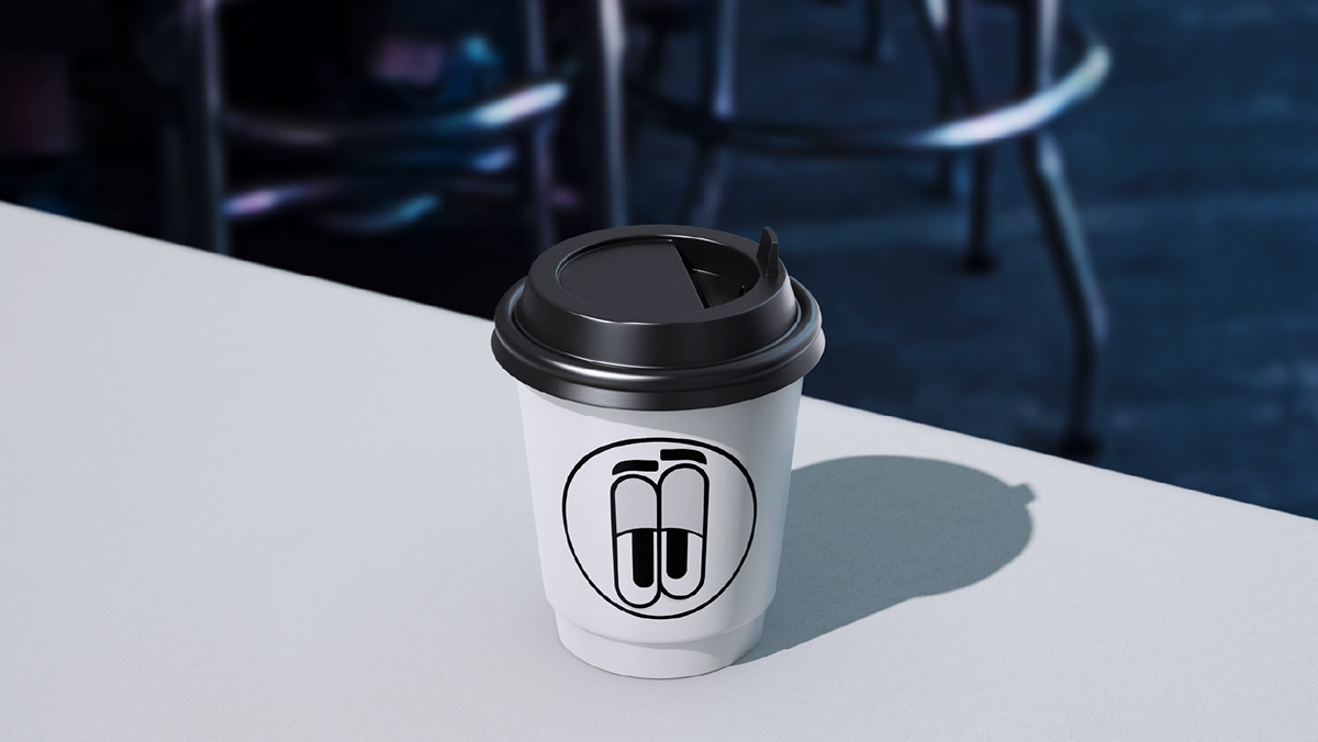 Bolinha Barber — Aplicação em copo de café